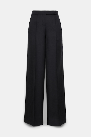 Dorothee Schumacher Wide leg pants in virgin wool pure black