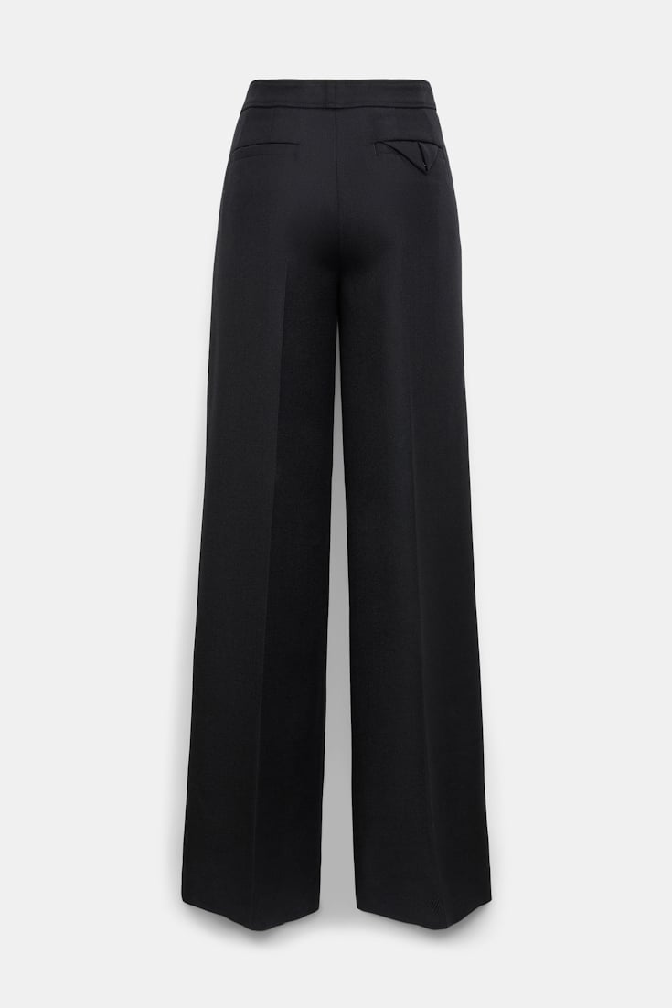 Dorothee Schumacher Wide leg pants in virgin wool pure black
