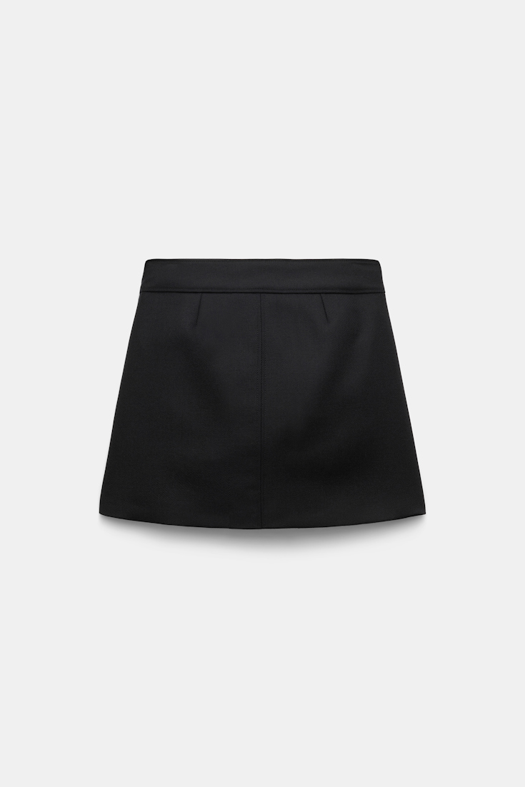 Dorothee Schumacher Mini skirt in virgin wool pure black