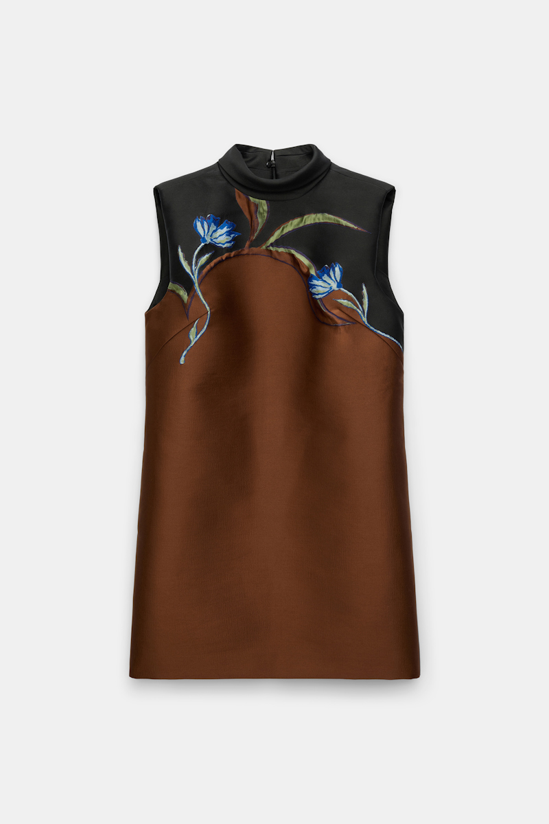 Dorothee Schumacher Shift Dress In Cloque Jacquard In Multi