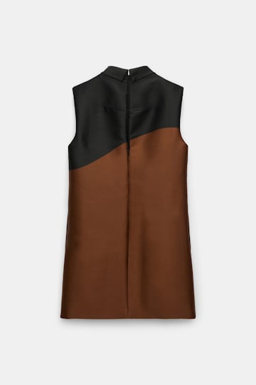 Dorothee Schumacher Shiftkleid aus dreidimensionalem Cloque-Jacquard caramel black