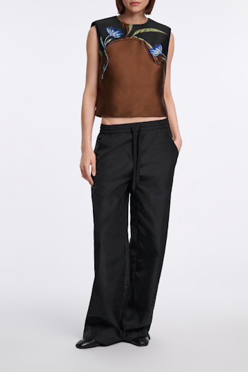 Dorothee Schumacher Top aus dreidimensionalem Cloque-Jacquard caramel black