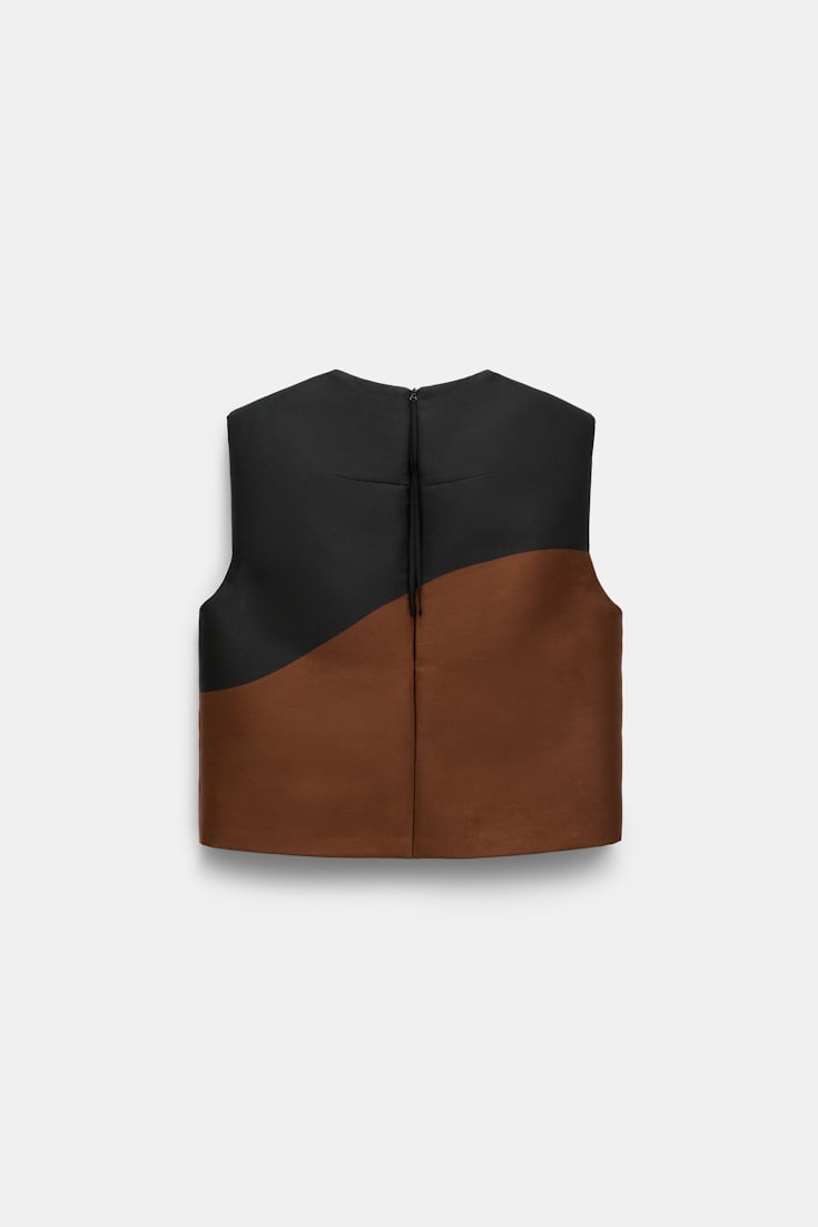 Dorothee Schumacher Top aus dreidimensionalem Cloque-Jacquard caramel black