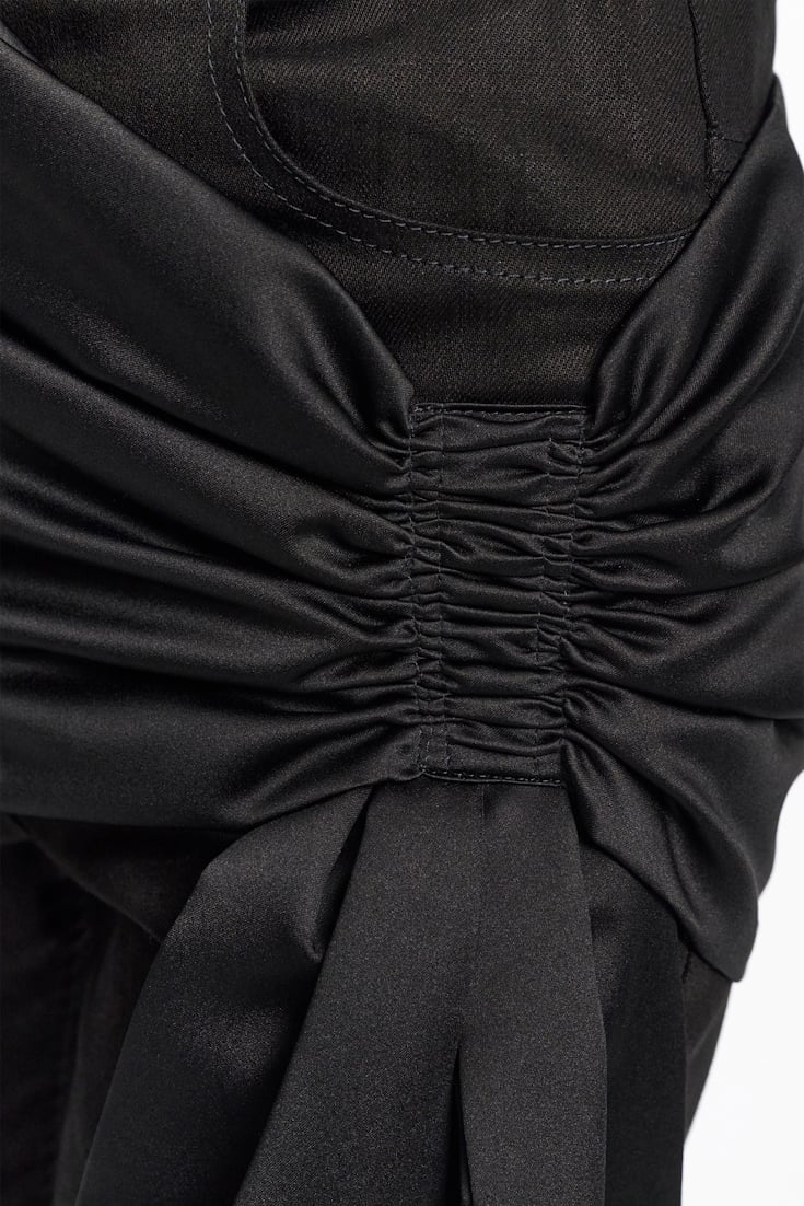 Dorothee Schumacher Skinny jeans with satin bow pure black
