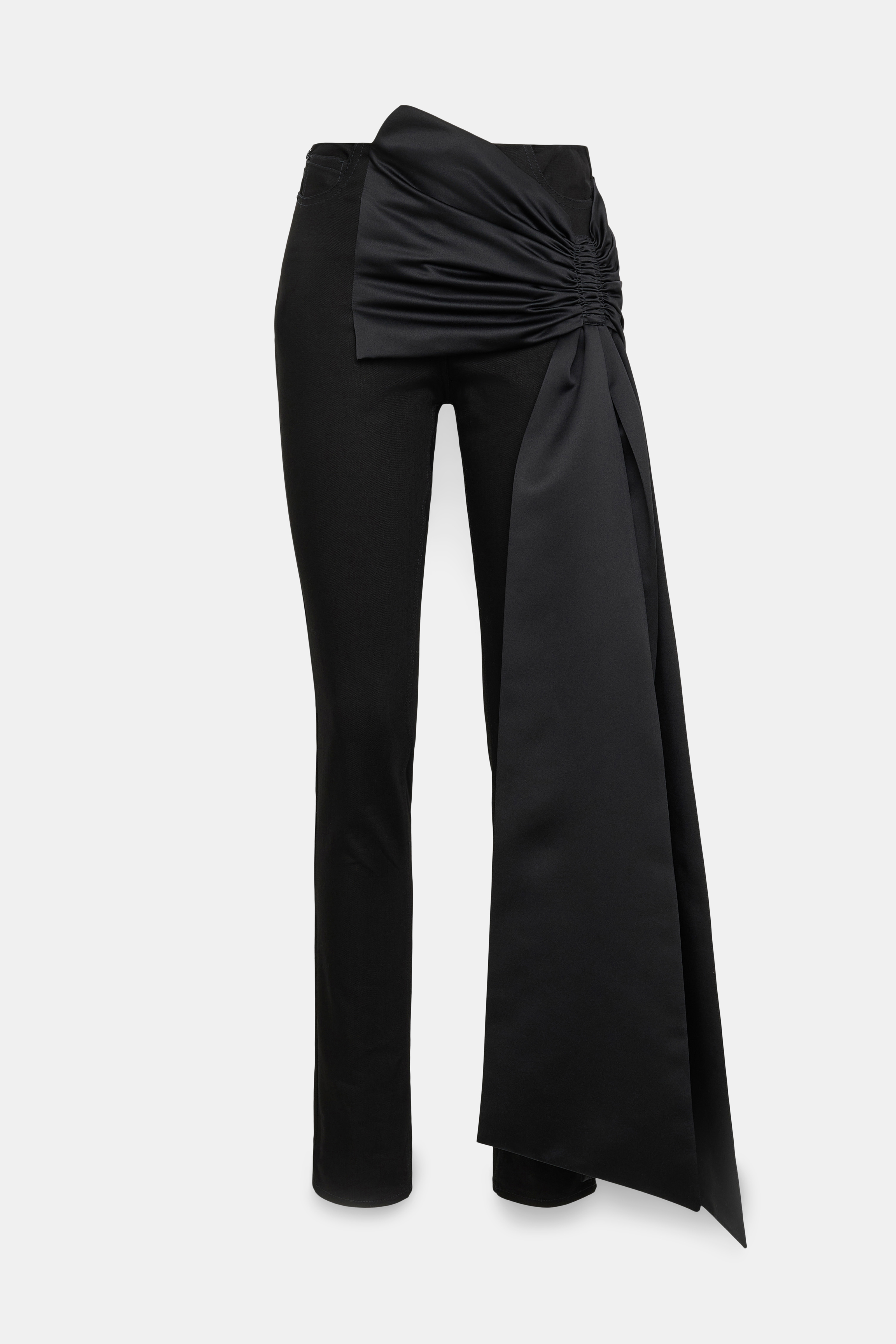 Dorothee Schumacher Skinny jeans with satin bow pure black