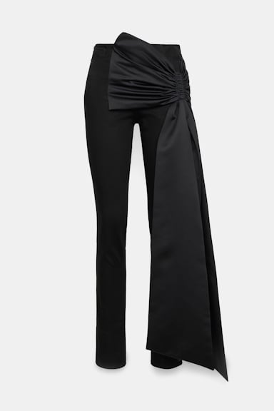 Dorothee Schumacher Skinny Jeans mit großer Satin-Schleife pure black
