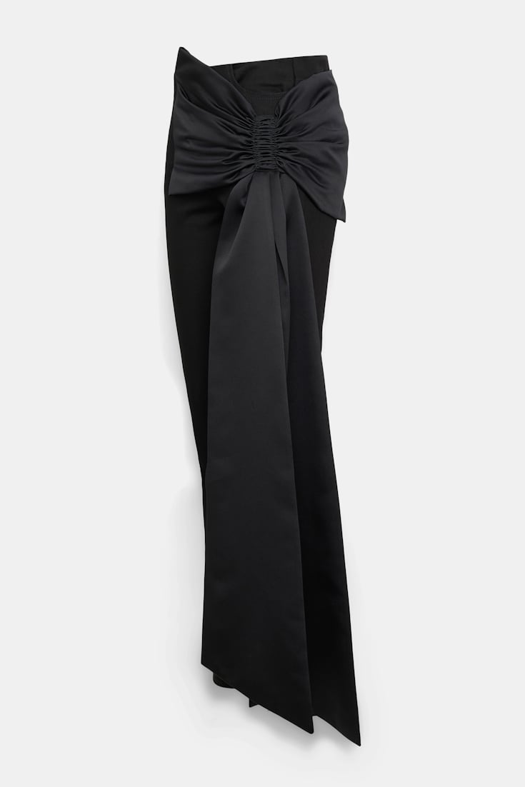 Dorothee Schumacher Skinny jeans with satin bow pure black