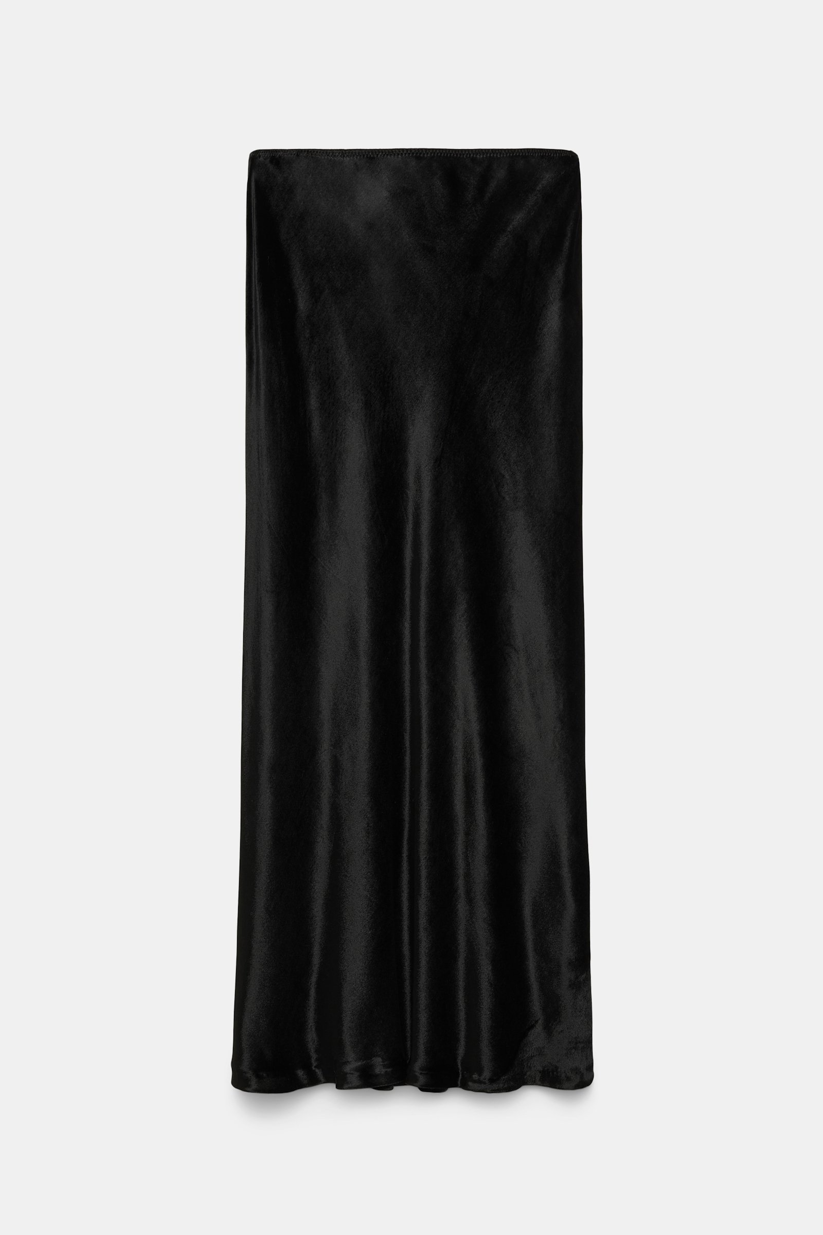 Dorothee Schumacher Bias-Cut Midi Rock aus Spiegelsamt pure black