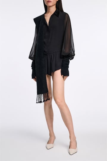 Dorothee Schumacher Bluse mit abnehmbarem Bindeband pure black