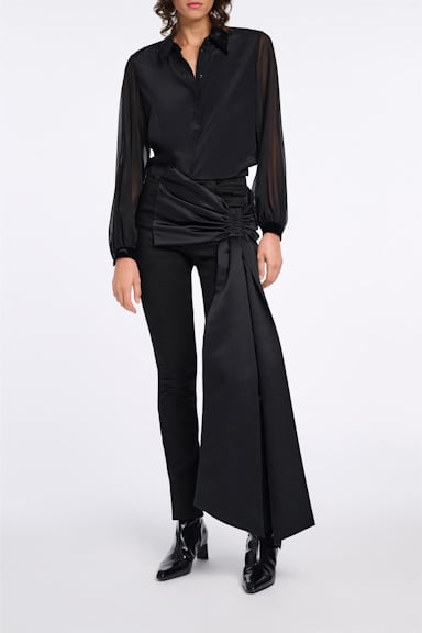 Dorothee Schumacher Bluse mit abnehmbarem Bindeband pure black