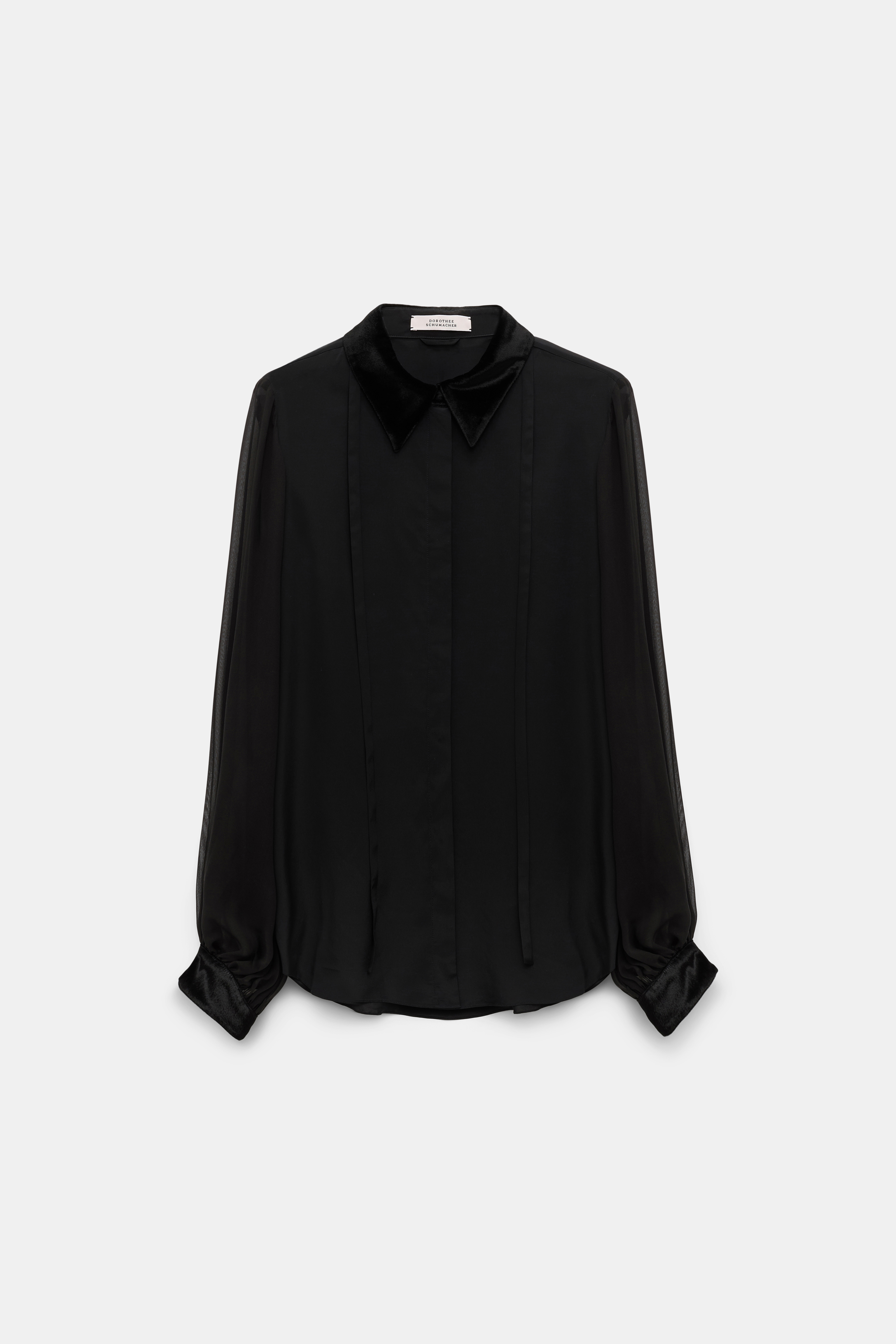 ito fukuoka Charm bluse ブラック VELVET WHISPER blouse | Dorothee Schumacher