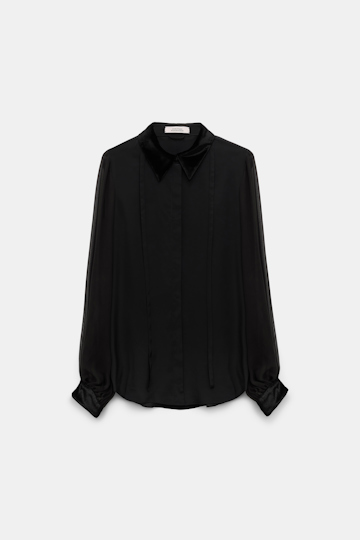 Dorothee Schumacher Bluse mit abnehmbarem Bindeband pure black