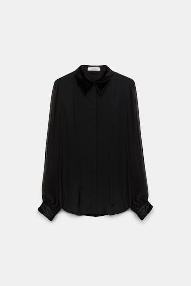 Dorothee Schumacher Bluse mit abnehmbarem Bindeband pure black