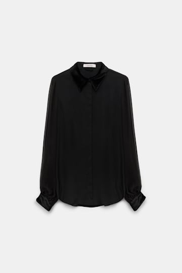 Dorothee Schumacher Bluse mit abnehmbarem Bindeband pure black