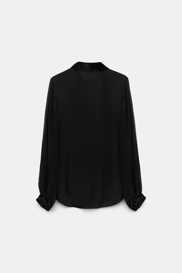Dorothee Schumacher Bluse mit abnehmbarem Bindeband pure black