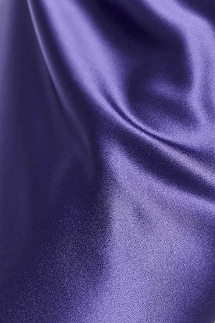 Dorothee Schumacher Bias cut midi-skirt in silk satin iris