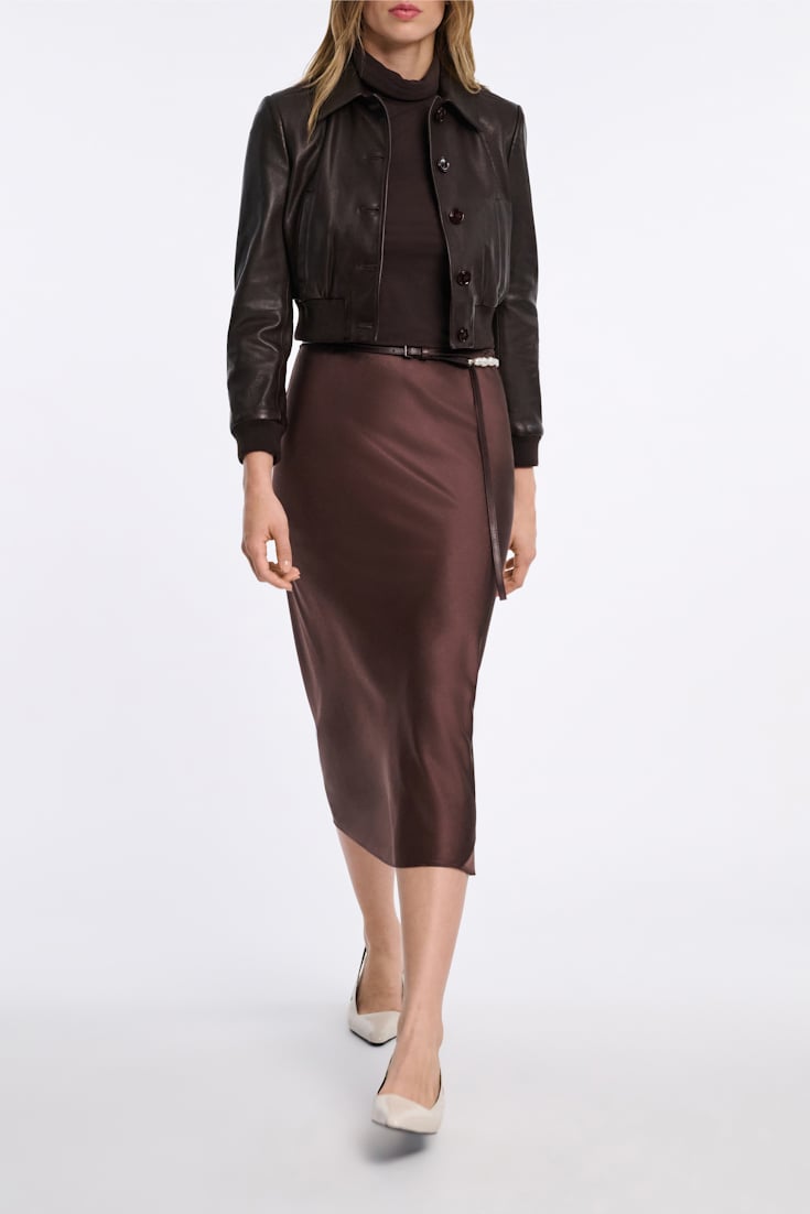 Dorothee Schumacher Bias-Cut Rock chocolate