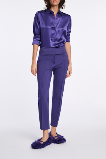 Dorothee Schumacher Popover blouse in silk satin iris