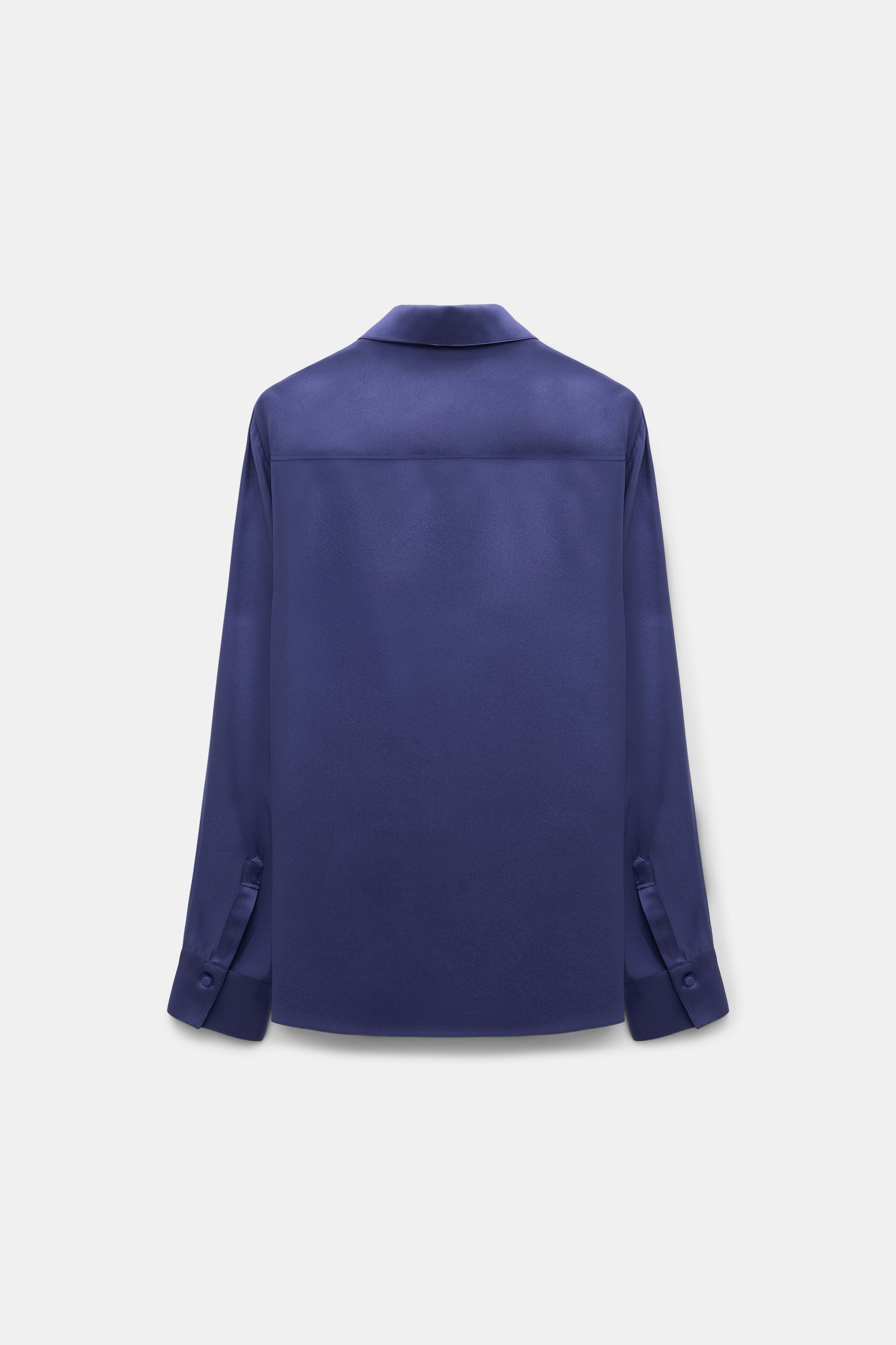 Dorothee Schumacher Bluse aus Seidensatin mit Polokragen iris
