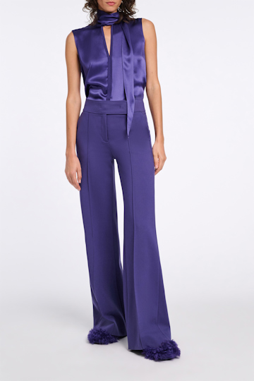 Dorothee Schumacher Sleeveless blouse in silk satin iris