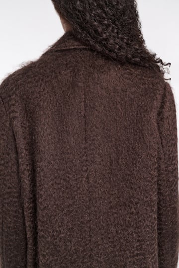 Dorothee Schumacher Classic wool-mohair coat dark chocolate