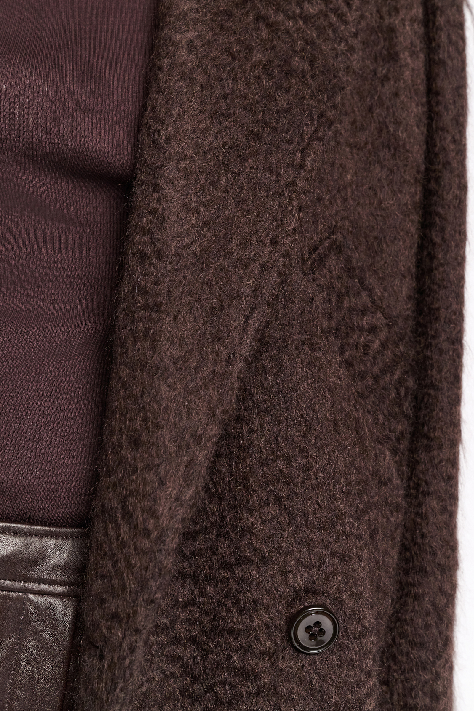 Dorothee Schumacher Classic wool-mohair coat dark chocolate