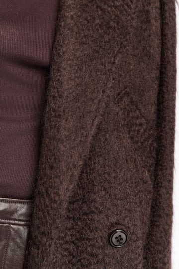 Dorothee Schumacher Classic wool-mohair coat dark chocolate
