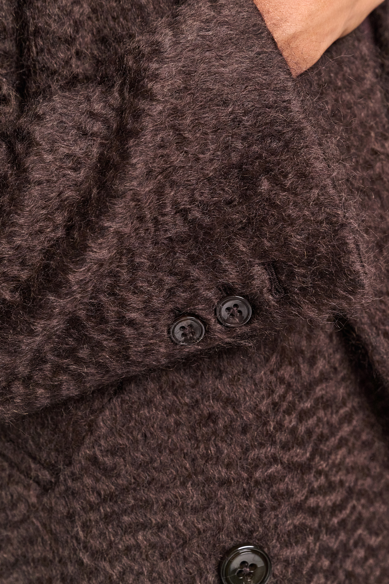 Dorothee Schumacher Classic wool-mohair coat dark chocolate