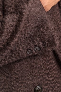 Dorothee Schumacher Mantel aus Woll-Mohair Mix dark chocolate