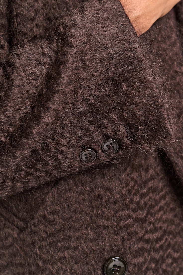 Dorothee Schumacher Classic wool-mohair coat dark chocolate