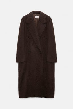 Dorothee Schumacher Mantel aus Woll-Mohair Mix dark chocolate