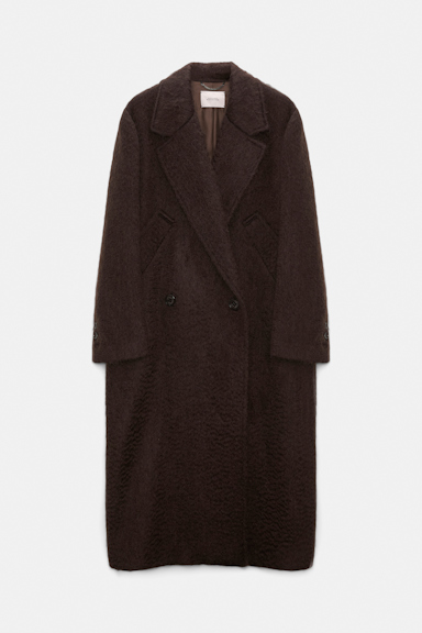 Dorothee Schumacher Classic wool-mohair coat dark chocolate