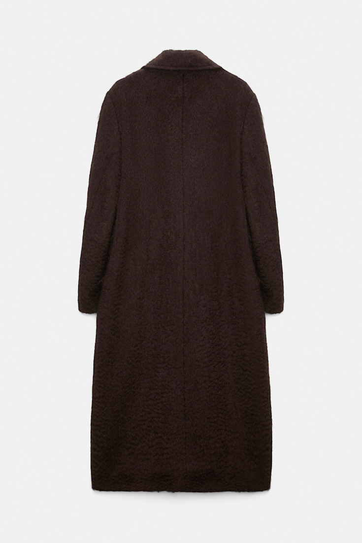 Dorothee Schumacher Classic wool-mohair coat dark chocolate