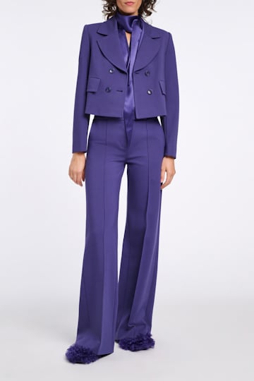 Dorothee Schumacher Cropped Punto Milano Blazer iris