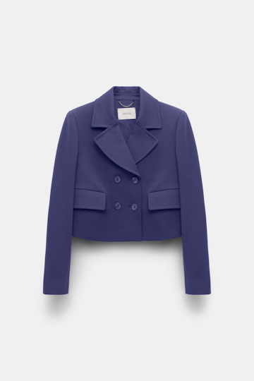 Dorothee Schumacher Cropped Punto Milano Blazer iris