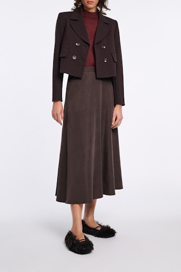 Dorothee Schumacher Cropped Punto Milano Blazer dark chocolate