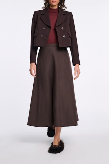 Dorothee Schumacher Cropped Punto Milano Blazer dark chocolate