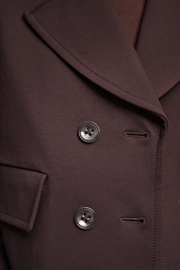 Dorothee Schumacher Cropped Punto Milano Blazer dark chocolate