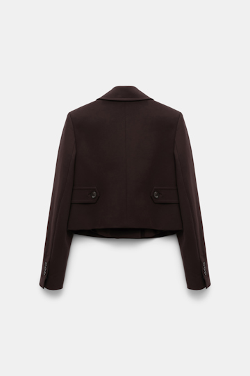 Dorothee Schumacher Cropped Punto Milano Blazer dark chocolate