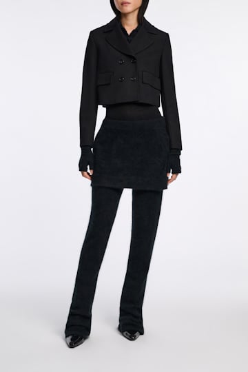 Dorothee Schumacher Cropped blazer in Punto Milano pure black