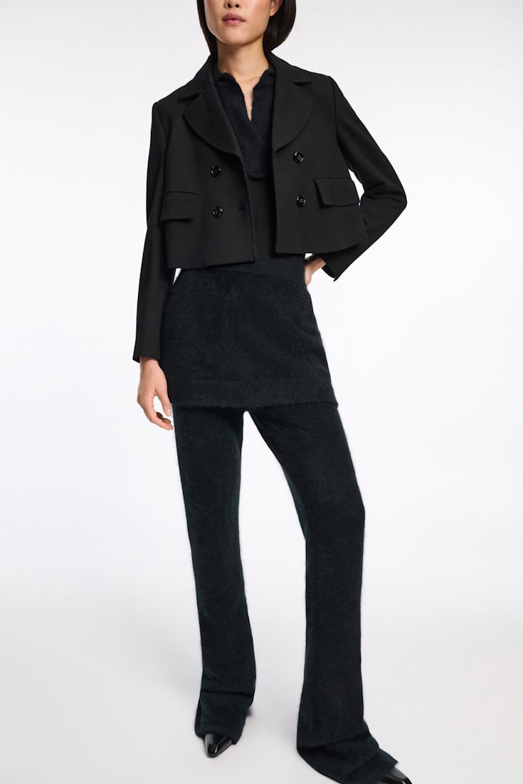 Dorothee Schumacher Cropped blazer in Punto Milano pure black