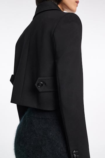 Dorothee Schumacher Cropped blazer in Punto Milano pure black