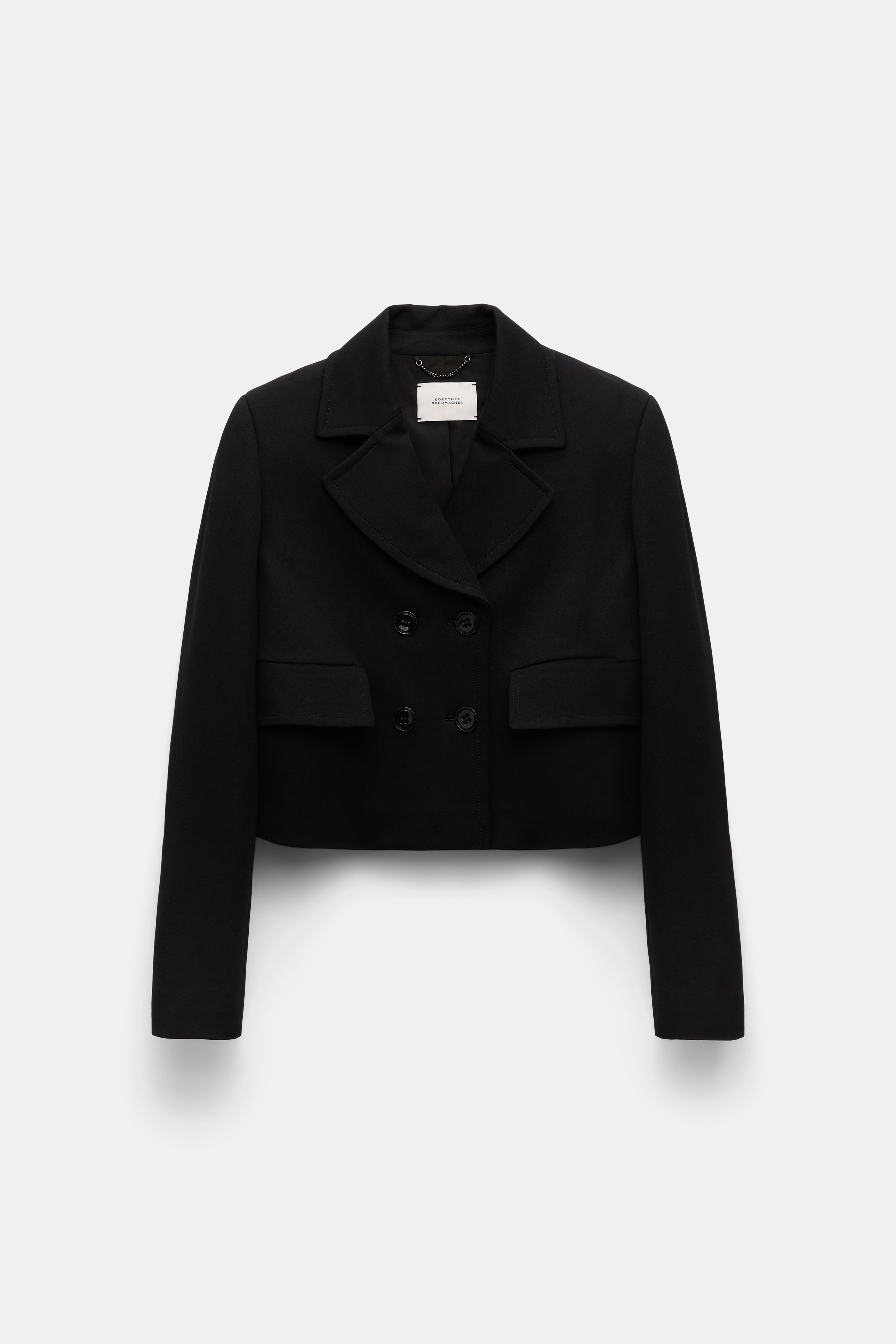 Dorothee Schumacher Cropped blazer in Punto Milano pure black