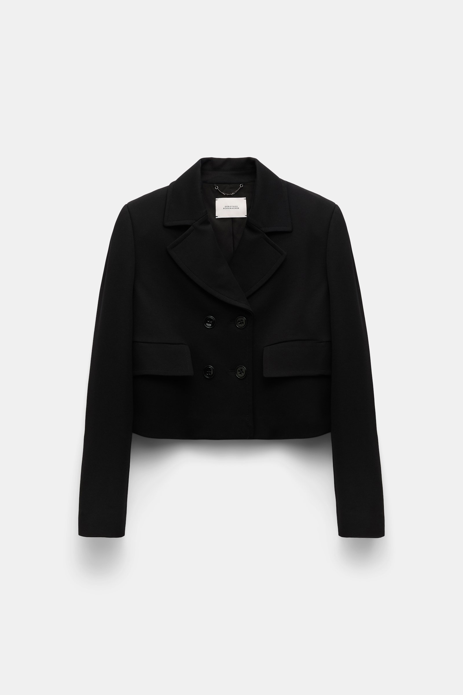 Dorothee Schumacher Cropped blazer in Punto Milano pure black