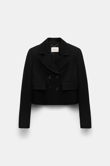 Dorothee Schumacher Cropped Punto Milano Blazer pure black