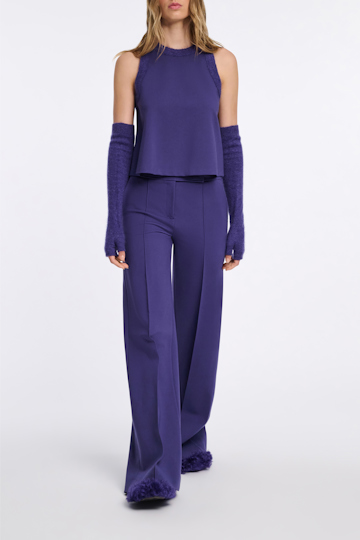 Dorothee Schumacher Hose mit weitem Bein aus Punto Milano iris
