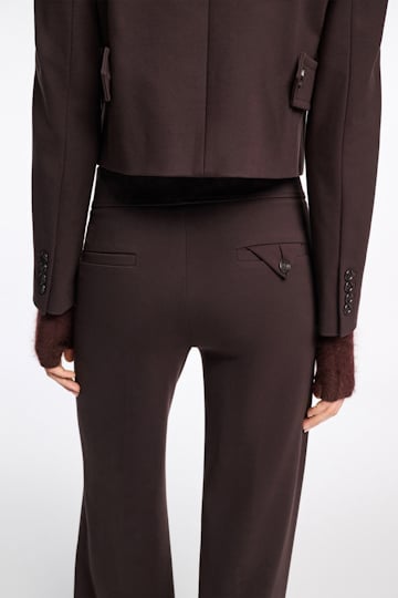 Dorothee Schumacher Hose mit weitem Bein aus Punto Milano dark chocolate