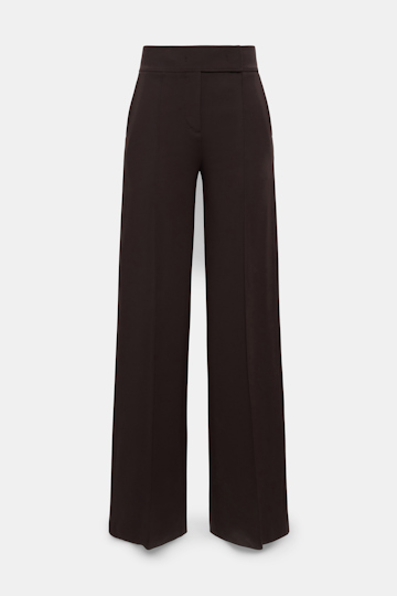 Dorothee Schumacher Hose mit weitem Bein aus Punto Milano dark chocolate