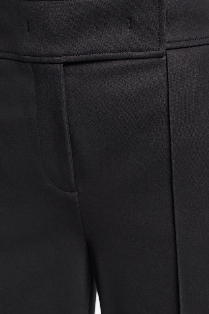 Dorothee Schumacher Hose mit weitem Bein aus Punto Milano pure black