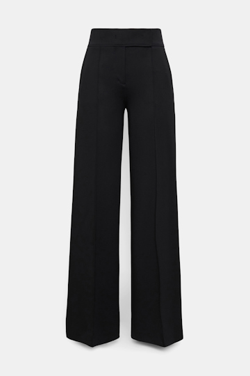 Dorothee Schumacher Hose mit weitem Bein aus Punto Milano pure black